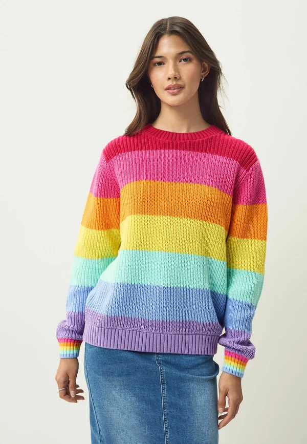 REGULAR FIT - LONG SLEEVE CREWNECK STRIPE - Jumper - multi