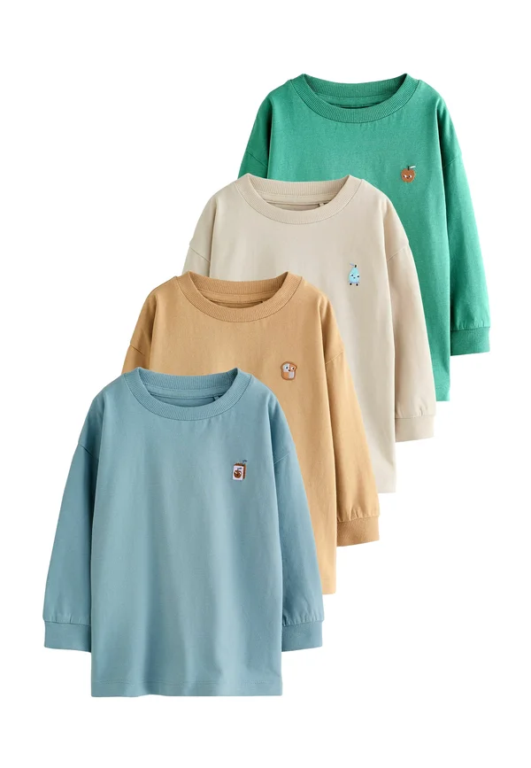 REGULAR FIT - LONG SLEEVE GRAPHIC PRINT 4 PACK . - Long sleeved top - minerals food character embroidery