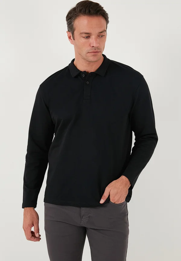 REGULAR FIT - Long sleeved top - black