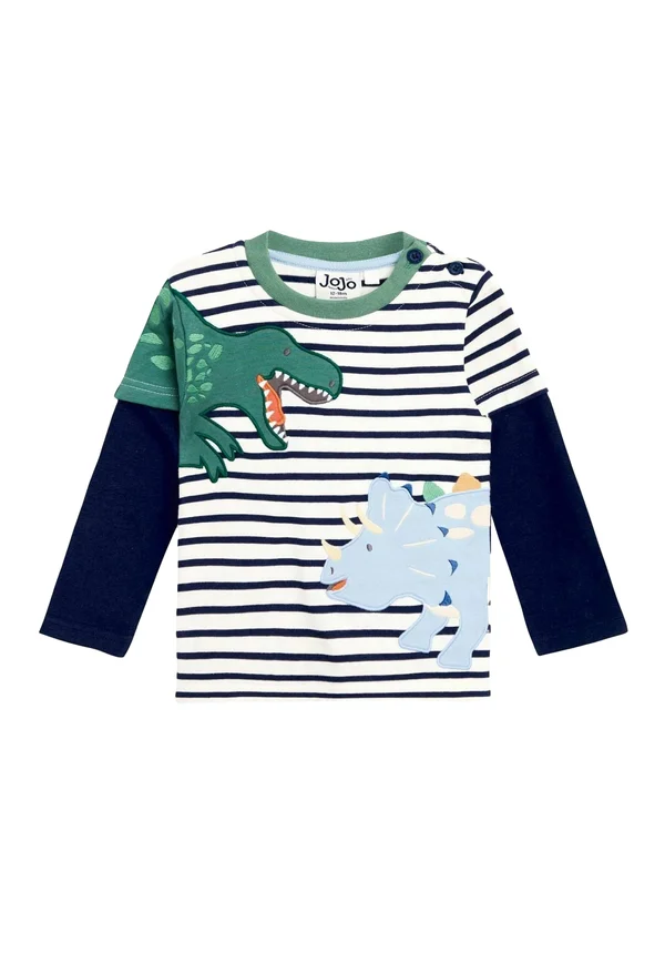 REGULAR FIT - MOCK APPLIQUÉ - Long sleeved top - light blue