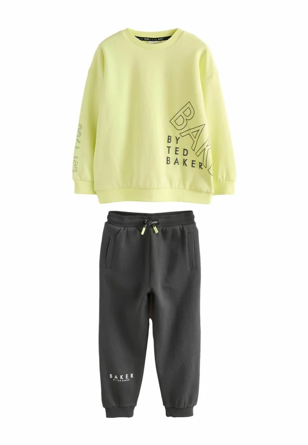 REGULAR FIT - OVERSIZED GRAPHIC  AND JOGGERS SET  - Tracksuit - lemon yellow