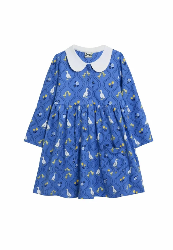 REGULAR FIT - PETER PAN COLLAR BUTTON FRONT LONG SLEEVE   - Day dress - blue duck floral