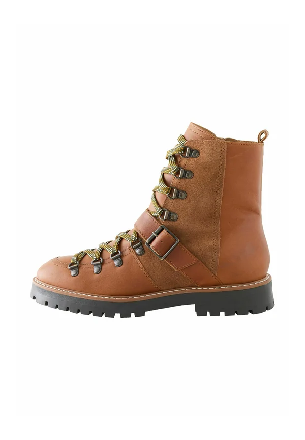 REGULAR FIT  - Platform ankle boots - tan brown leather