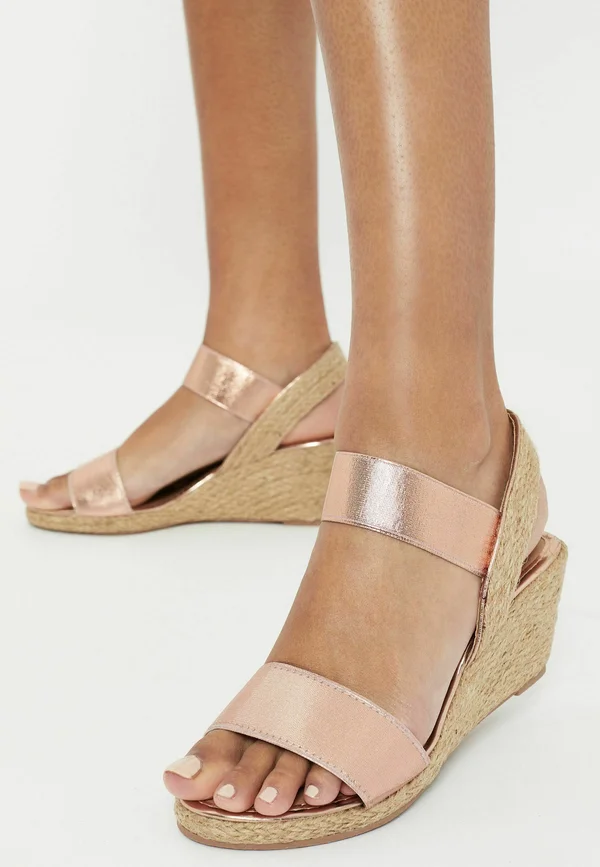 REGULAR FIT   - Platform sandals - beige