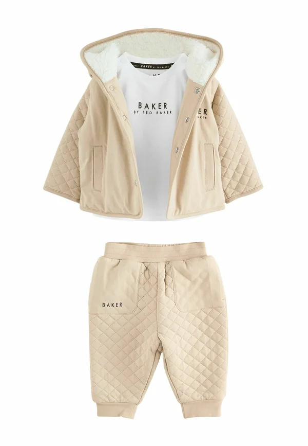 REGULAR FIT - QUILTED  AND  3 PIECE SET   - Light jacket - stone