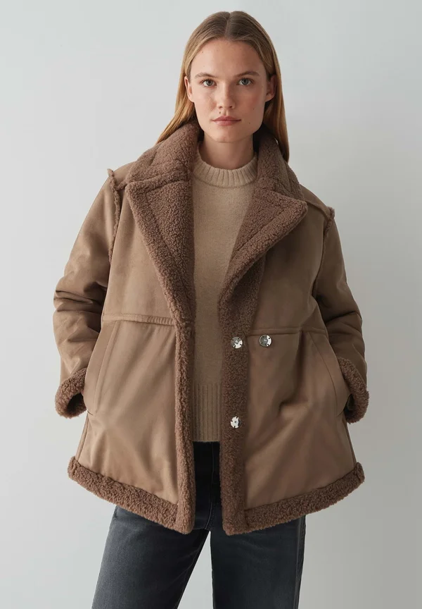 REGULAR FIT REVERSIBLE - Winter coat - cocoa