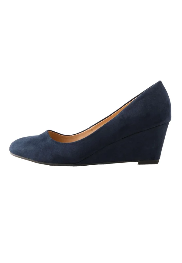 REGULAR FIT - ROUND TOE - Wedges - navy