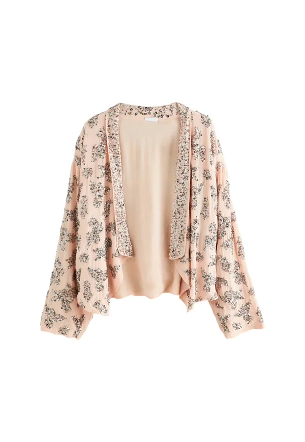 REGULAR FIT - SEQUIN - Cardigan - champagne