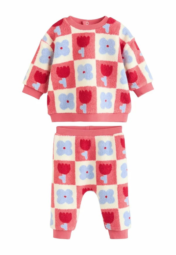 REGULAR FIT -  SET 2 PIECE  - Leggings - Trousers - red  purple check