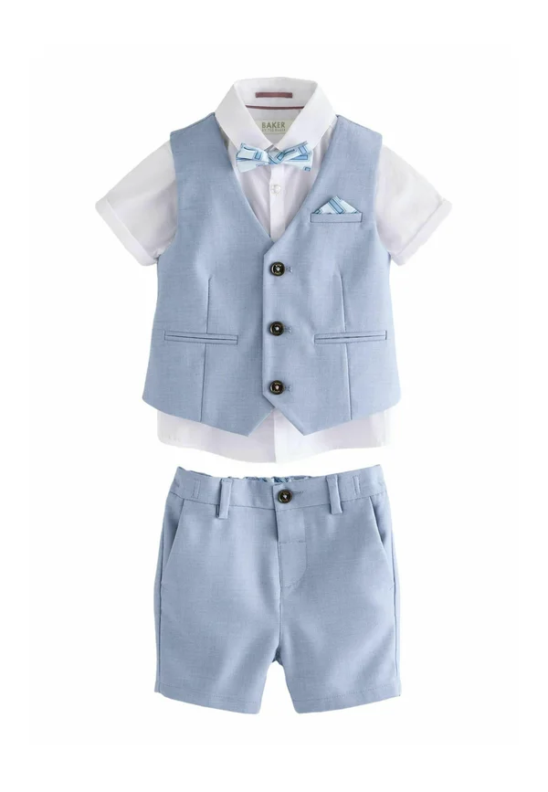 REGULAR FIT-SET   - Waistcoat - mid blue