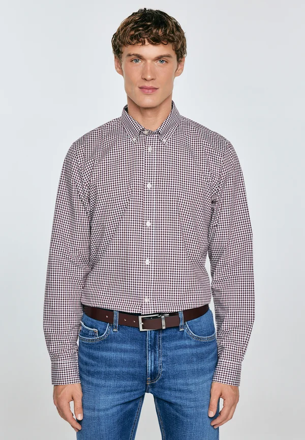 REGULAR FIT  - Shirt - dunkelrot