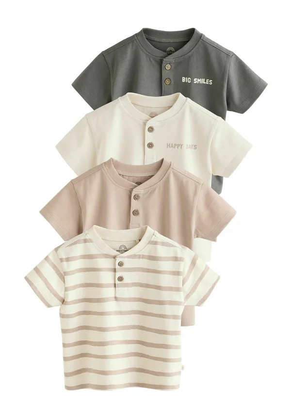 REGULAR FIT SHORT SLEEVE 4 PACK - Print T-shirt - mono neutral