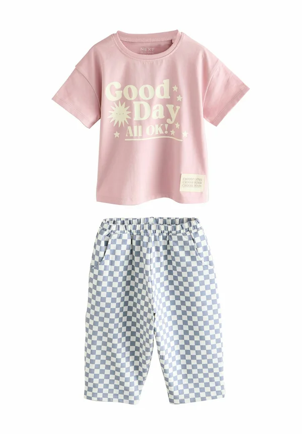REGULAR FIT - SHORT SLEEVE AND BARREL SET - Tracksuit bottoms - pink