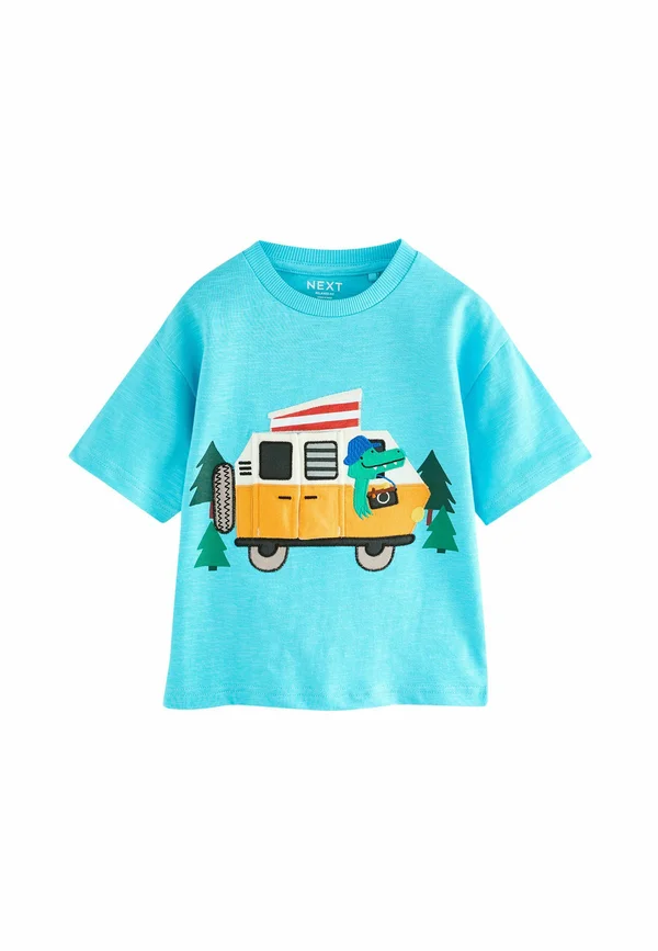 REGULAR FIT SHORT SLEEVE INTERACTIVE APPLIQUÉ - Print T-shirt - blue campervan