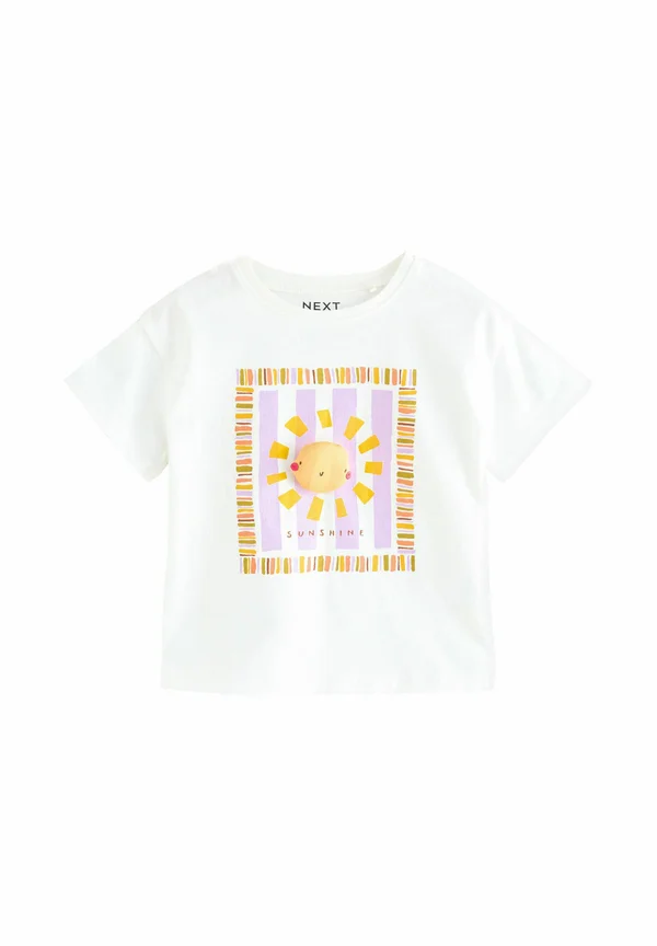 REGULAR FIT - SHORT SLEEVE  - Print T-shirt - ecru padded sun character