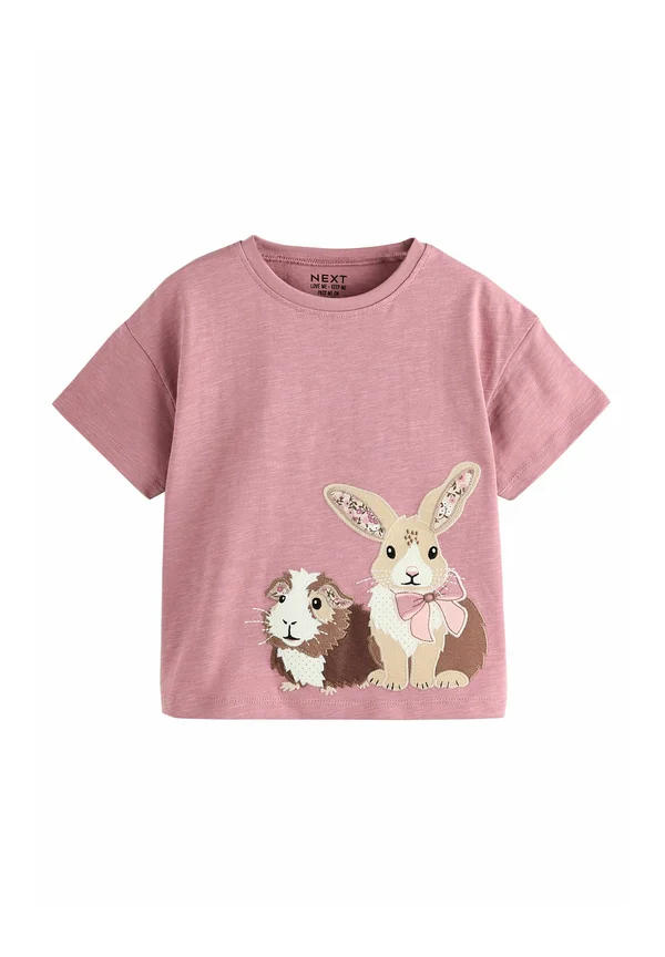 REGULAR FIT - SHORT SLEEVE - Print T-shirt - pink guinea pig and bunny character