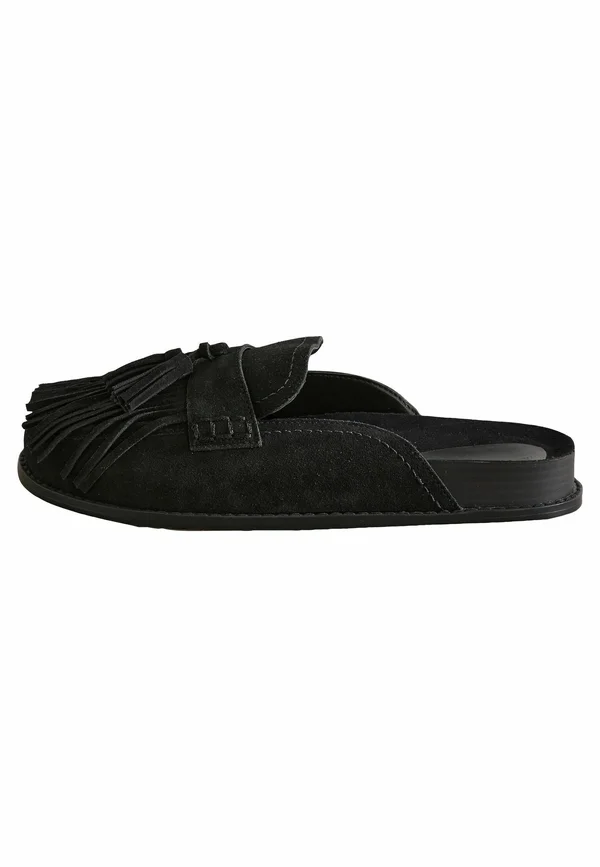 REGULAR FIT - SIGNATURE PREMIUM FRINGE FOOTBED - Mules - black