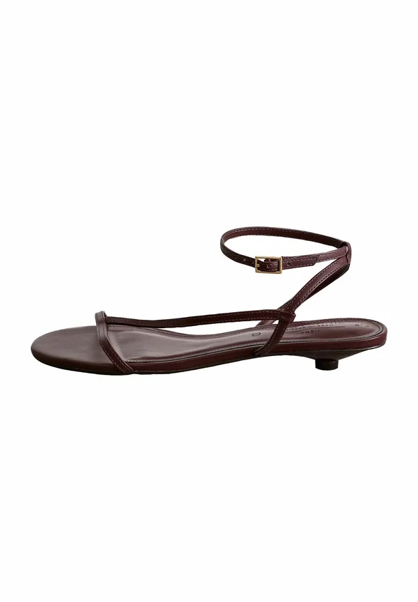 REGULAR FIT - SIGNATURE STRAPPY TOE THONG - Sandals - burgundy red leather