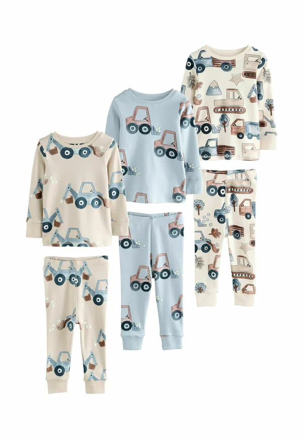 REGULAR FIT - SNUGGLE 3 PACK SET - Pyjama set - blue ecru transport