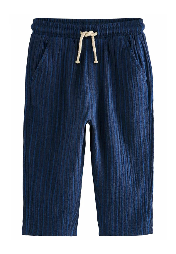 REGULAR FIT - SOFT TEXTURED  - Trousers - navy blue stripe