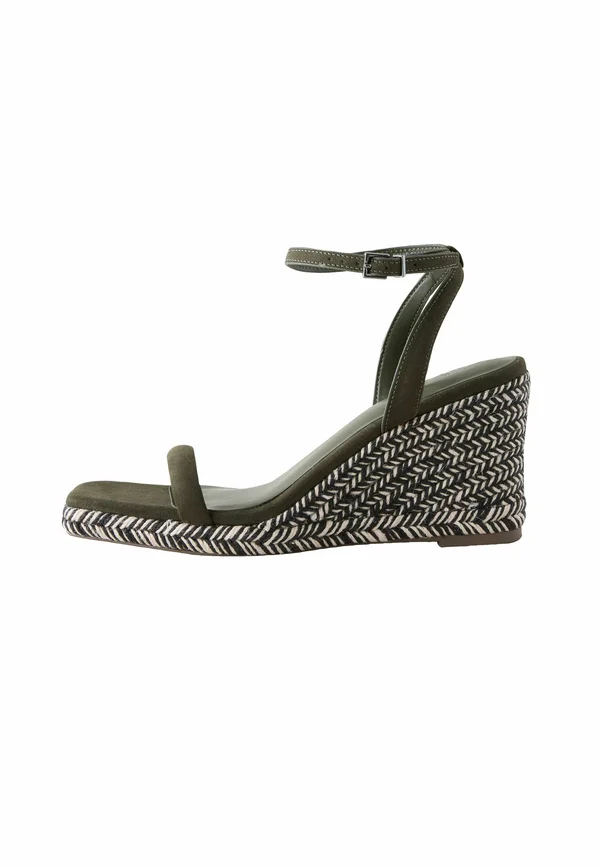 REGULAR FIT-SQUARE TOE - High heeled sandals - khaki green