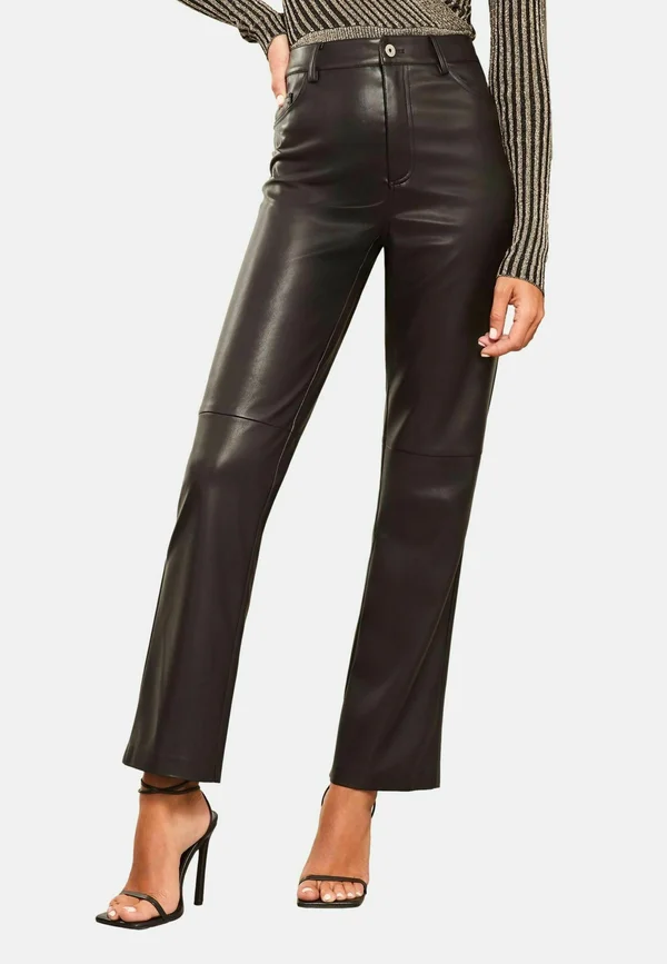 REGULAR FIT - STRAIGHT - Trousers - black