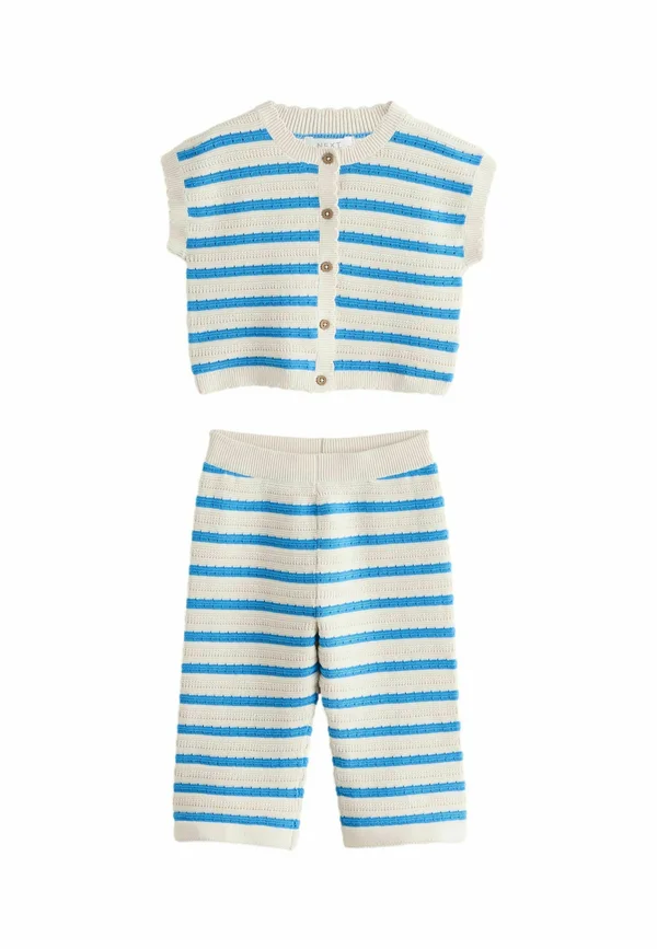 REGULAR FIT STRIPE SET - Trousers - blue white