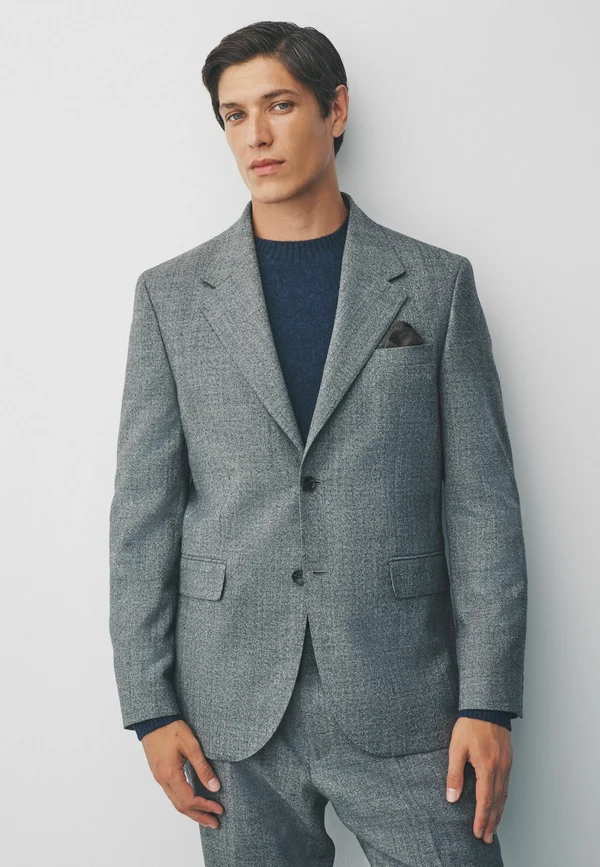 REGULAR FIT - TAILORED FIT  - Blazer jacket - grey