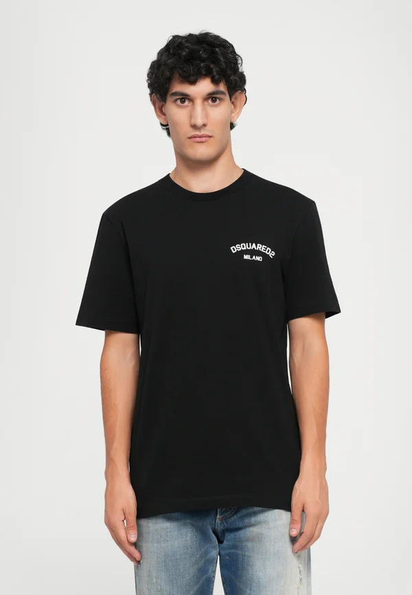 REGULAR FIT TEE - Print T-shirt - black