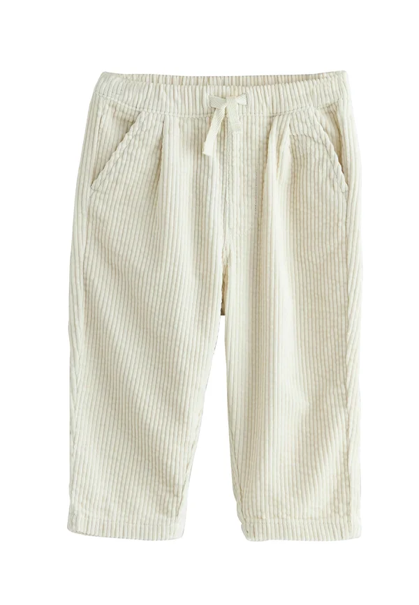 REGULAR FIT - TEXTURED PULL ON - Trousers - ecru