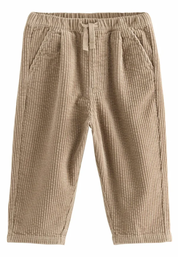 REGULAR FIT - TEXTURED PULL ON - Trousers - stone