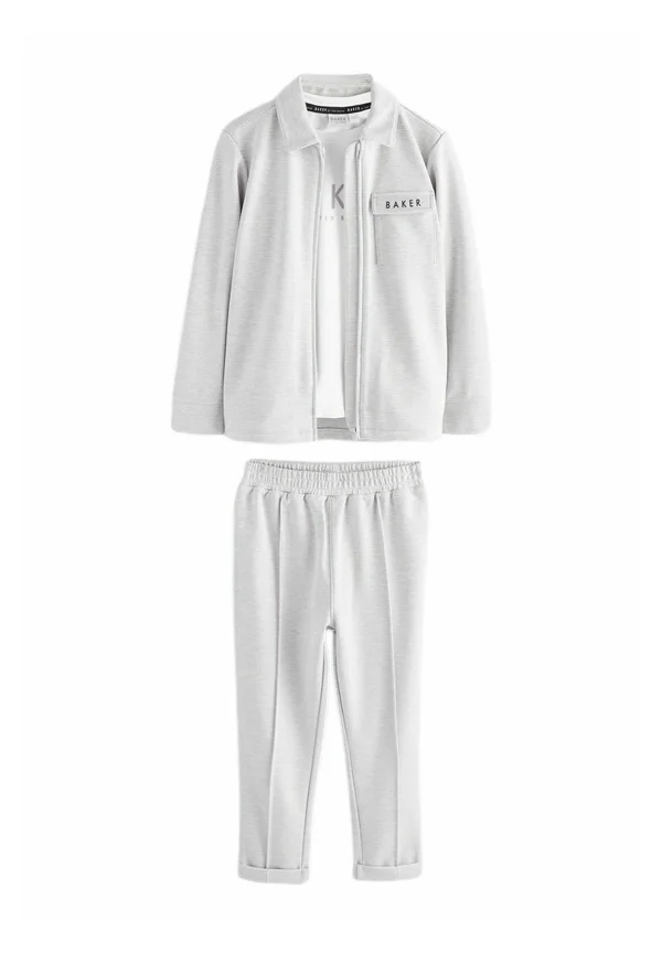 REGULAR FIT - TEXTURED SET - Tracksuit bottoms - grey