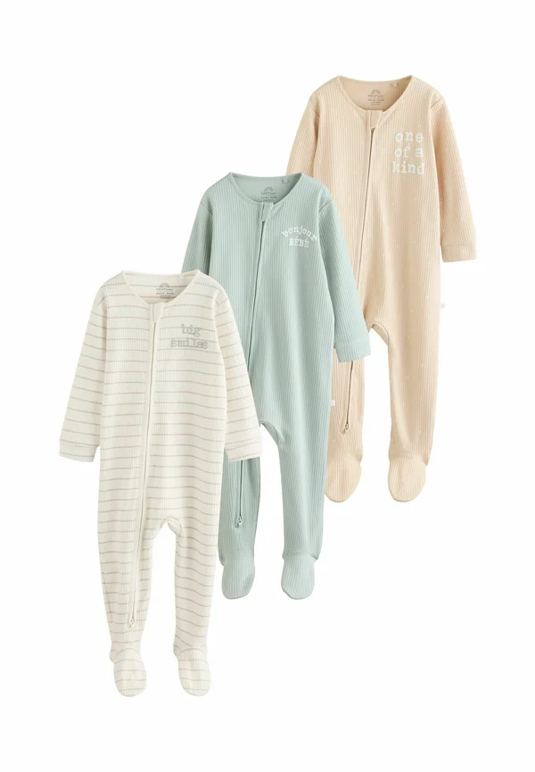 REGULAR FIT - TWO WAY ZIP 3 PACK - Sleep suit - mint green