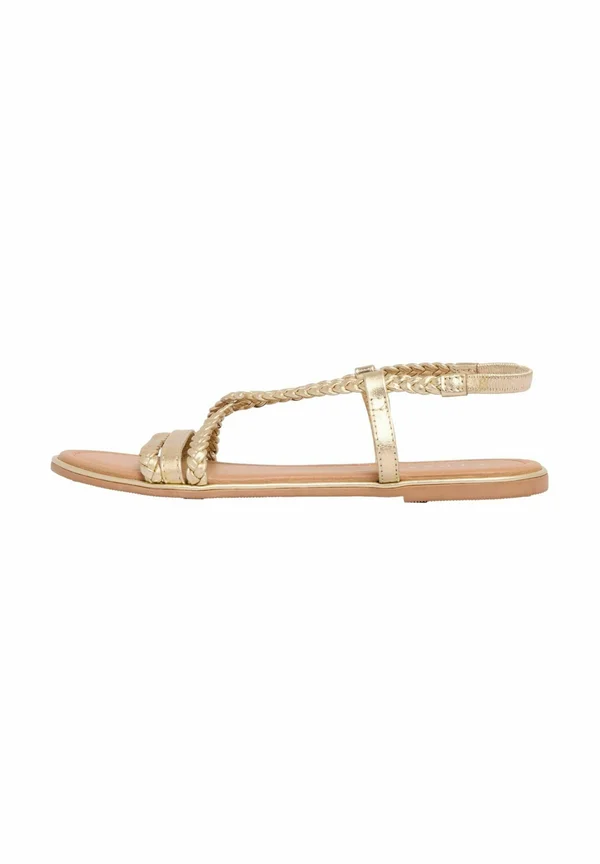 REGULAR FIT WEAVE PLAIT  - Sandals - gold