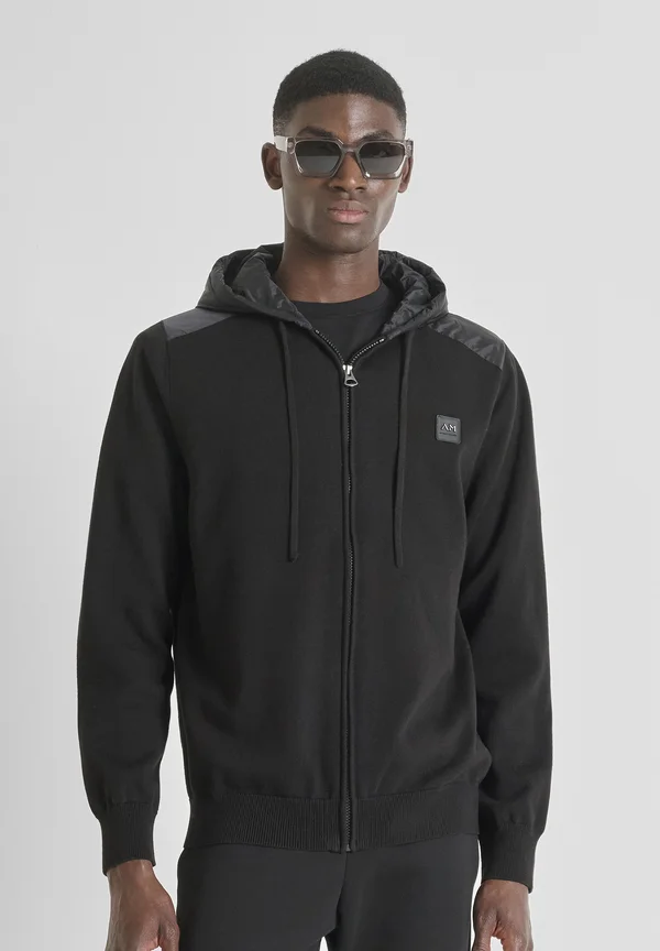 REGULAR FIT - Zip-up sweatshirt - black