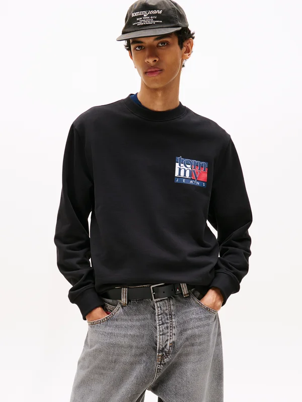 REGULAR FLAG CREW - Sweatshirt - black