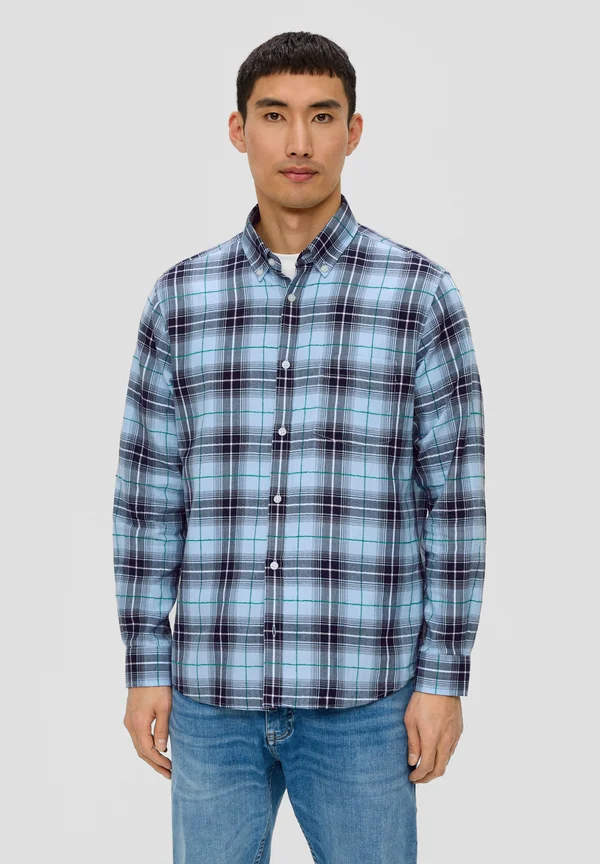 REGULAR LANGARM MIT BUTTON-DOWN-KRAGEN - Shirt - hellblau