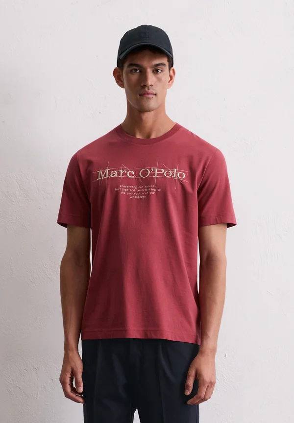 REGULAR - Print T-shirt - light carmine