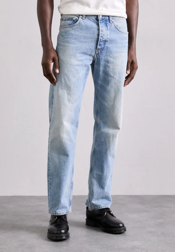 REGULAR STONEWASH AND WHISKERS - Relaxed fit jeans - light blue denim