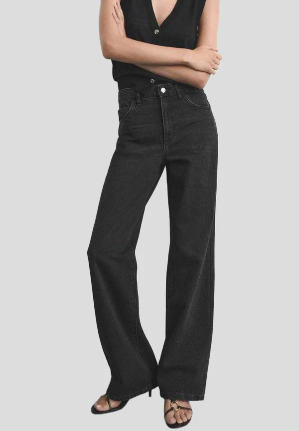 Relaxed fit jeans - black denim