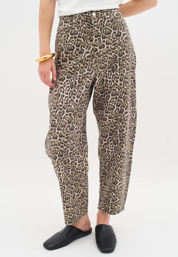 Relaxed fit jeans - classic leopard