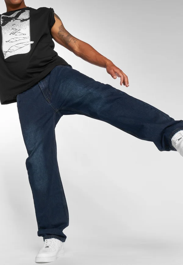 Relaxed fit jeans - dark blue