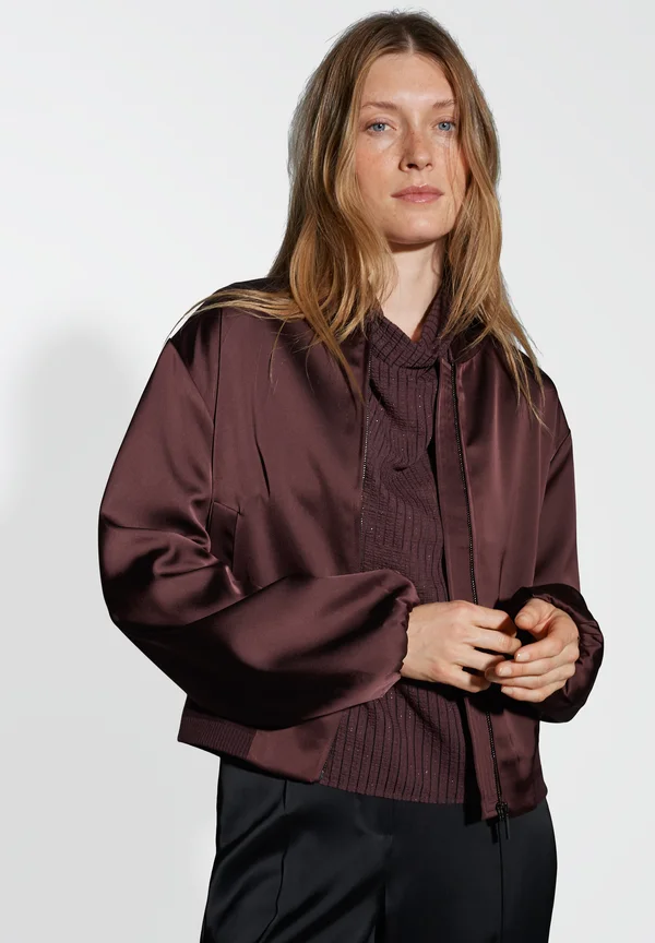 RELAXED FIT O-SHAPE - Bomber Jacket - dark grape