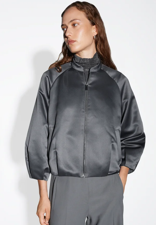 RELAXED FIT O-SHAPE - Bomber Jacket - silver moon