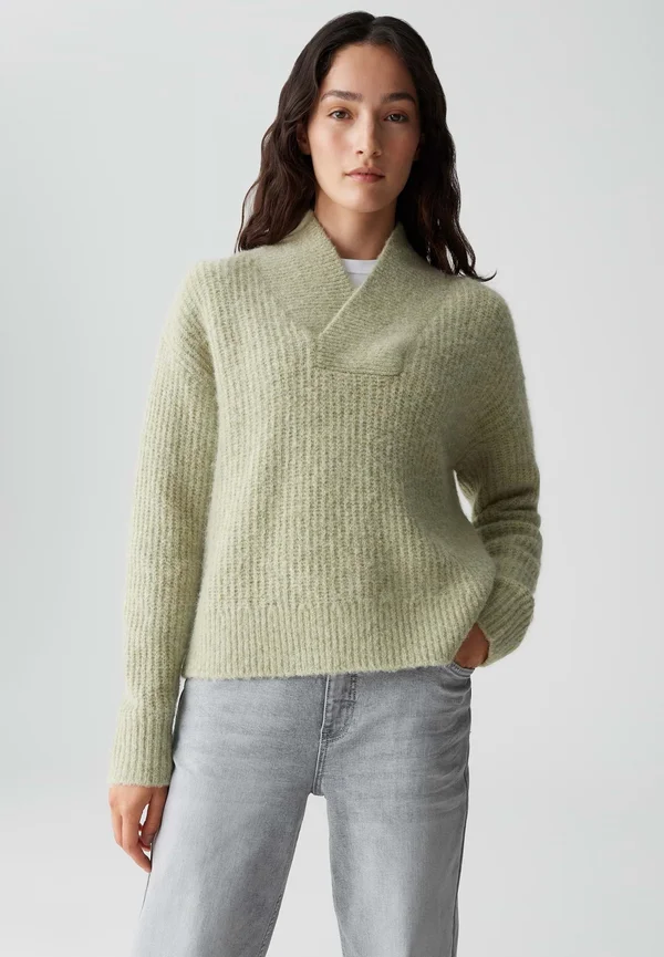 RELAXED FIT RIB - Jumper - soft matcha