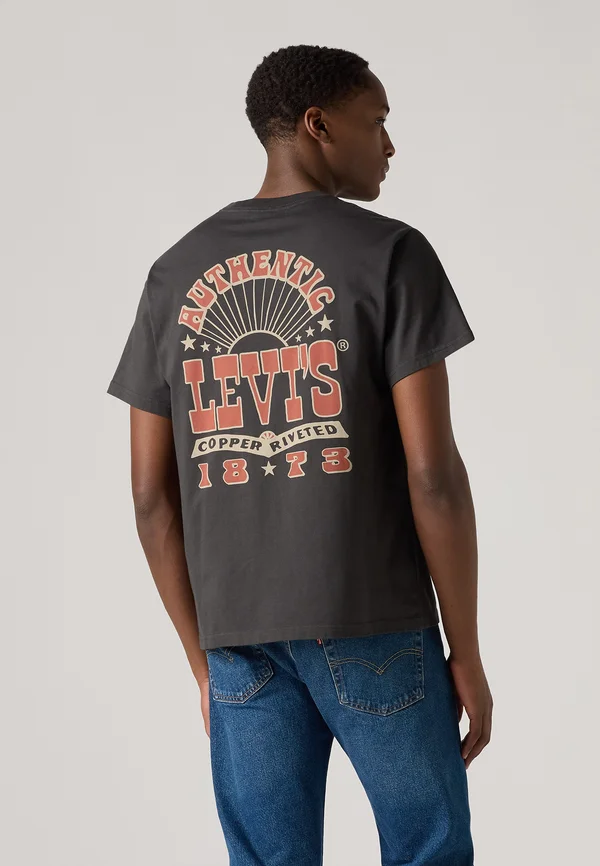 RELAXED FIT TEE - Print T-shirt - pirate black