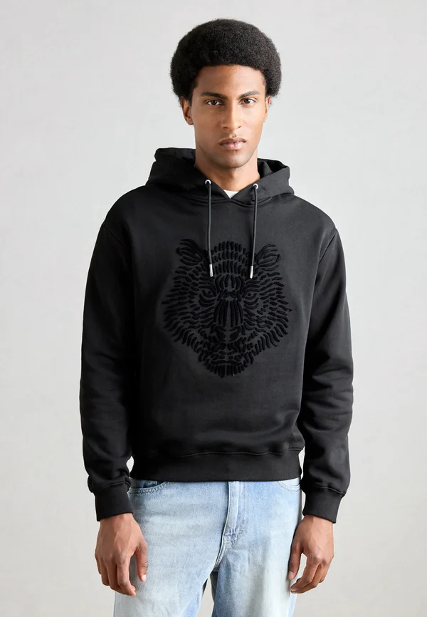 RELAXED NEUTER WITH TIGER PRINT - Hoodie - black