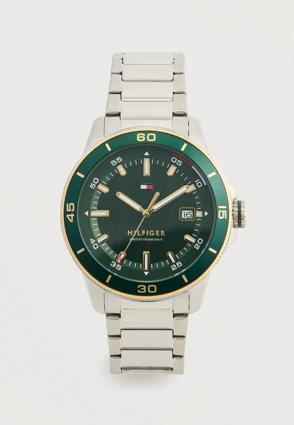 REMY - Watch - silver-coloured/green