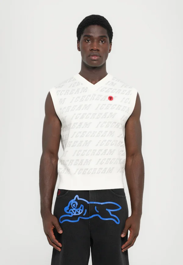 REPEAT LOGO VEST - Waistcoat - grey
