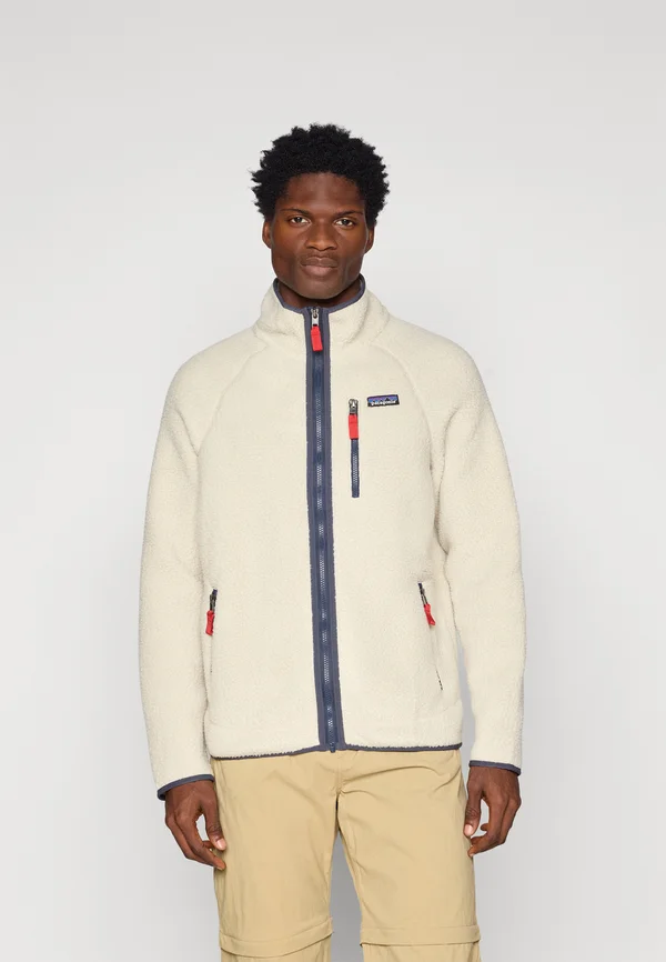 RETRO - Fleece jacket - pelican/smolder blue